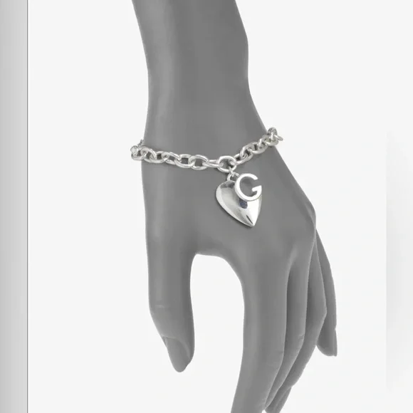 🔥🔥🔥AUTHENTIC Gucci Sterling Silver GG Design Heart Charm Bracelet🔥🔥🔥 - Picture 15 of 15